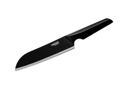 Нож Santoku VINZER Geometry Nero Line  17,8 см (89302) - фото 1