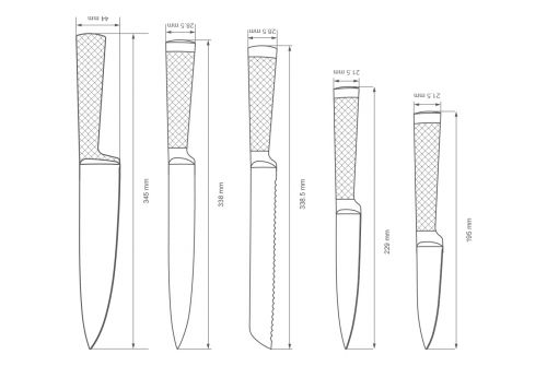 Набор ножей VINZER Falcon 7 пр. (50122) - фото 9