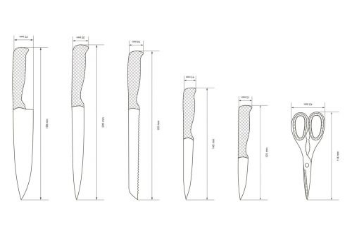 Набір ножів VINZER Iceberg 7 пр. (50110) - фото 9