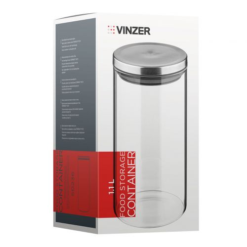 Контейнер для зберігання харчових продуктів VINZER 1,1 л. 20x10.5x10.5 см (50236) - фото 4
