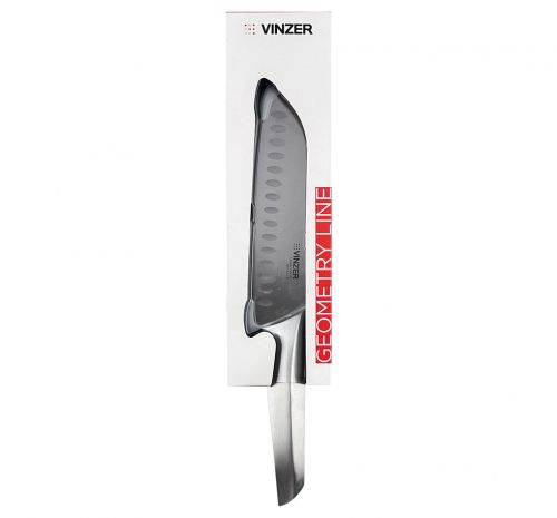 Нож Santoku VINZER Geometry line, 17,8 см. (89294) - фото 2