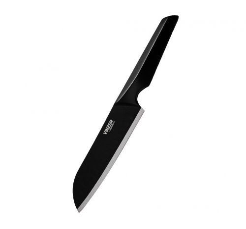 Ніж Santoku VINZER Geometry Nero Line 17,8 см (89302) - фото 1