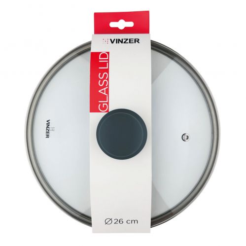Кришка VINZER скляна 26 см (50515) - фото 3