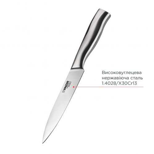 Нож универсальный VINZER Master line 12 см (50601) - фото 3