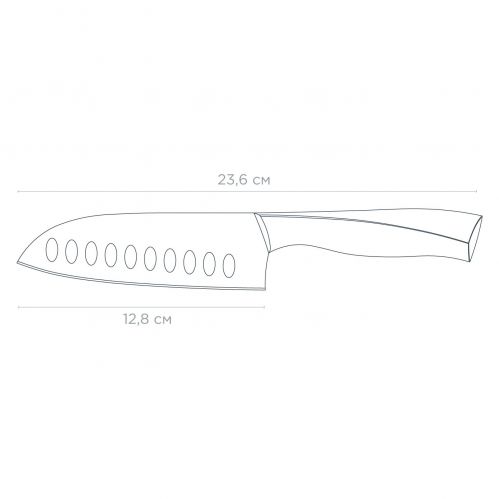 Нож Сантоку VINZER Master line 12.8 см 50602 - фото 2