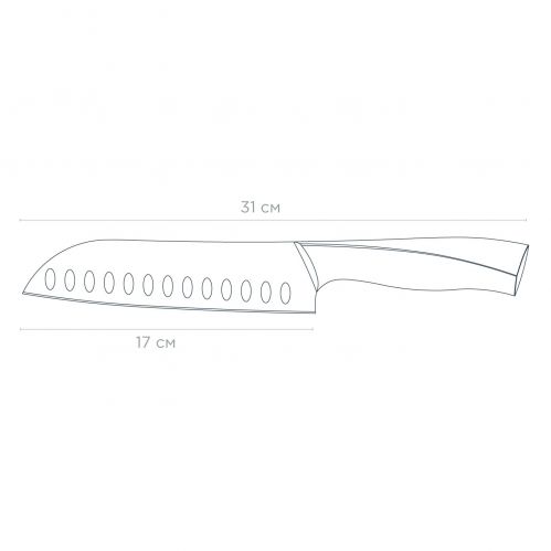 Нож Сантоку VINZER Master line 17 см - фото 2