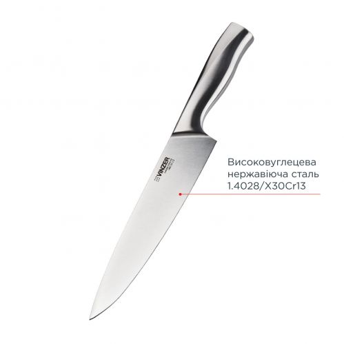 Ніж кухарський VINZER Master line 20.3 см 50605 - фото 3