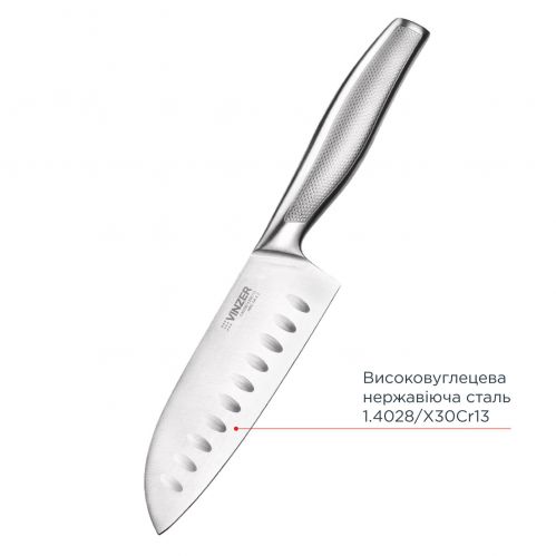 Нож Сантоку VINZER Legend line 12.8 см - фото 3