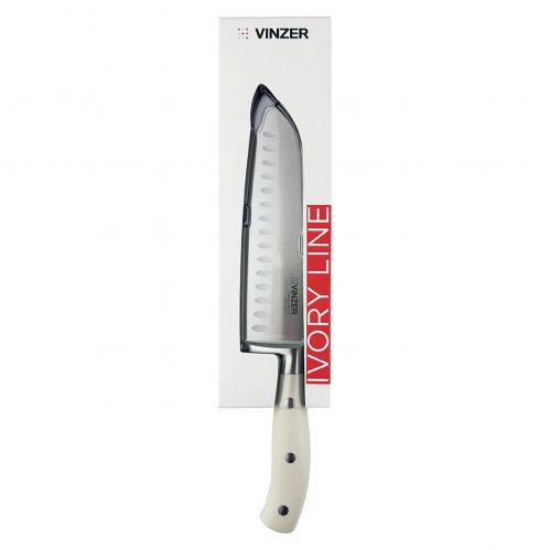 Нож Сантоку VINZER Ivory line 17.7 см 50276 - фото 4