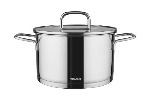 Кастрюля с крышкой VINZER Glossy 20 см 3.6 л (50044) - фото 1