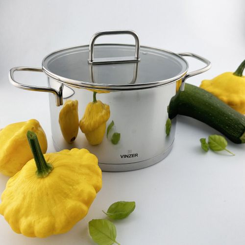 Кастрюля с крышкой VINZER Glossy 24 см 5.6 л (50045) - фото 4