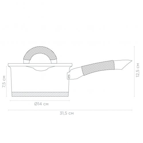 Сотейник с крышкой VINZER Progresso Ø 14 см 1.1 л (89050) - фото 3