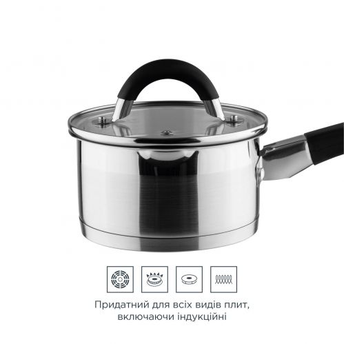 Сотейник с крышкой VINZER Progresso Ø 14 см 1.1 л (89050) - фото 5