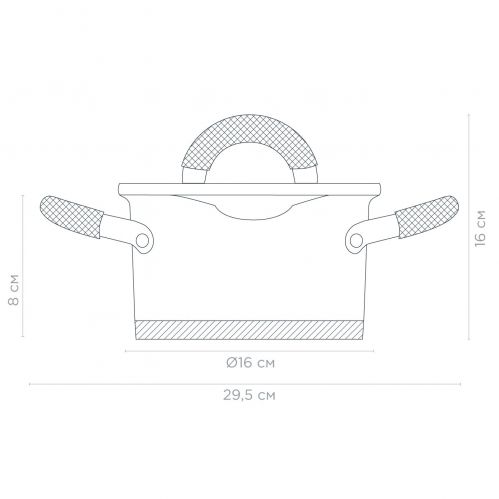 Кастрюля с крышкой VINZER Progresso Ø 18 см 2.4 л (89053) - фото 3