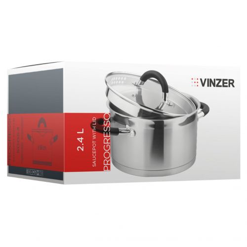 Каструля з кришкою VINZER Progresso Ø 20 см 3.4 л (89054) - фото 7