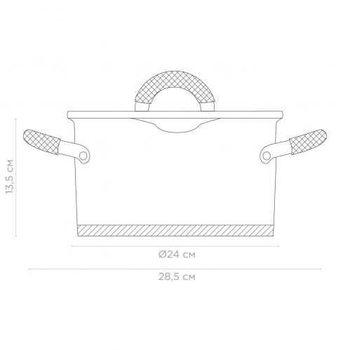 Кастрюля с крышкой VINZER Progresso Ø 24 см 5.9 л (89055) - фото 3