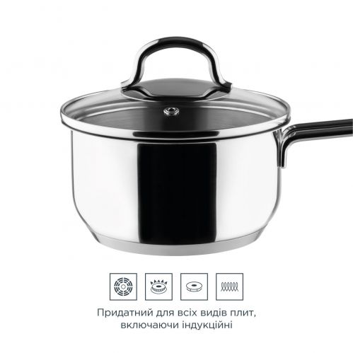 Сотейник с крышкой VINZER Techno Ø 12 см 0.7 л (89075) - фото 5