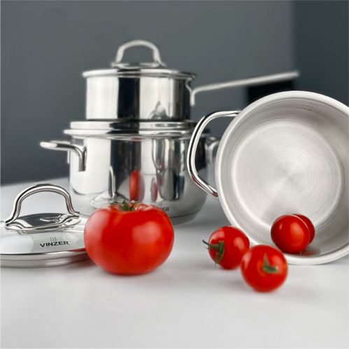 Сотейник с крышкой VINZER Techno Ø 12 см 0.7 л (89075) - фото 8