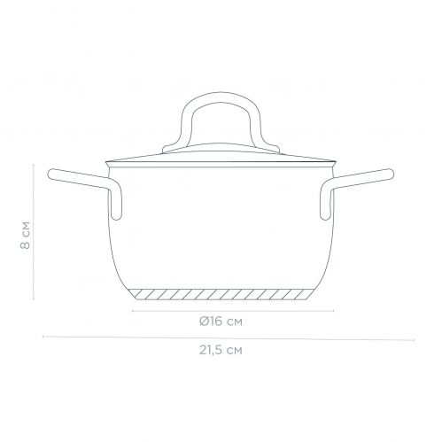 Кастрюля с крышкой VINZER Techno Ø 16 см 1.5 л (89080) - фото 3