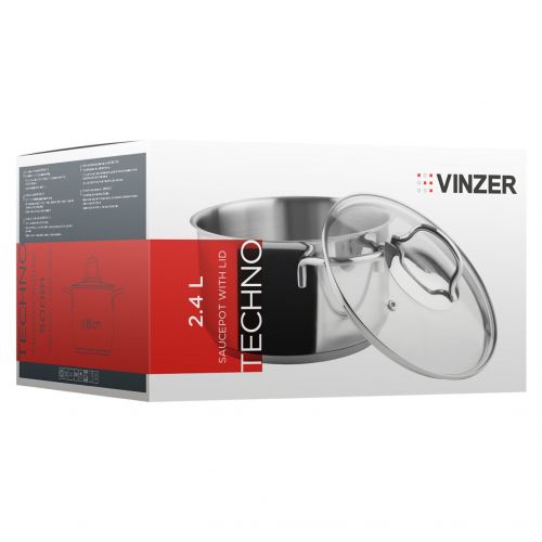 Каструля з кришкою VINZER Techno Ø 18 см 2.4 л (89081) - фото 7