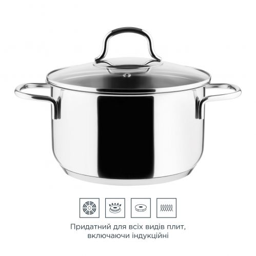 Каструля з кришкою VINZER Techno Ø 20 см 3.4 л (89082) - фото 5