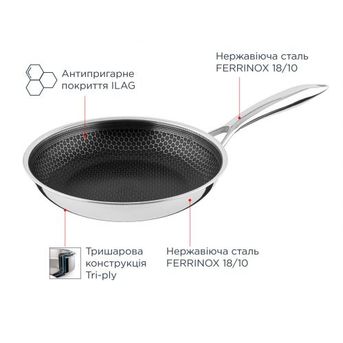 Сковорода VINZER 3D Cube Induction Line 26 см (50402) - фото 5