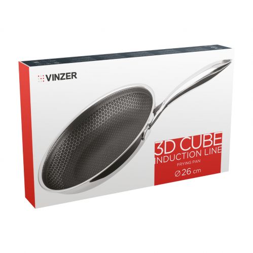 Сковорода VINZER 3D Cube Induction Line 26 см (50402) - фото 8