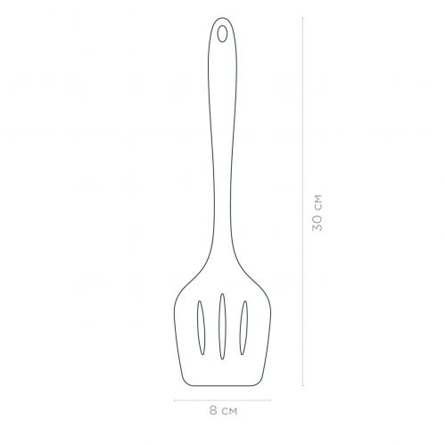 Лопатка с прорезями VINZER Culinary 30 х 8 см. (50662) - фото 2