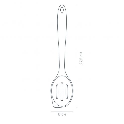 Ложка с прорезями VINZER Culinary 27,5 x 6 см. (50669) - фото 2