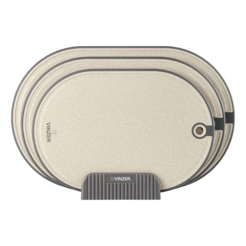 Набор из 3-х досок разделочных с подставкой VINZER (50548) - фото 1