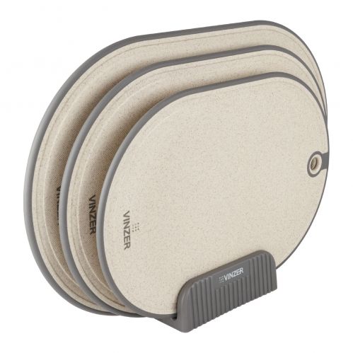 Набор из 3-х досок разделочных с подставкой VINZER (50548) - фото 2