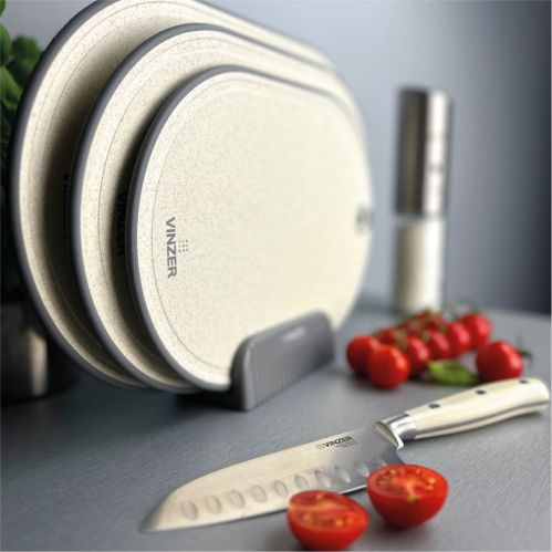 Набор из 3-х досок разделочных с подставкой VINZER (50548) - фото 10