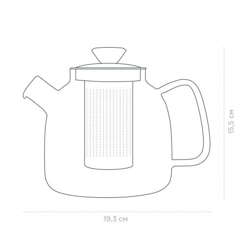 Заварник для чаю VINZER 1,3л. (50371) - фото 3