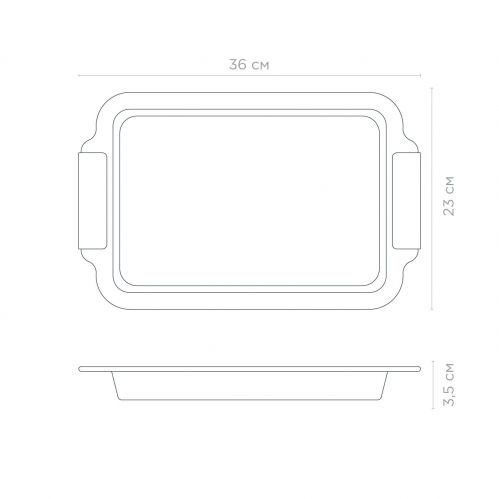 Форма для випікання прямокутна VINZER Dolci Line 18x28 см. (50782) - фото 2