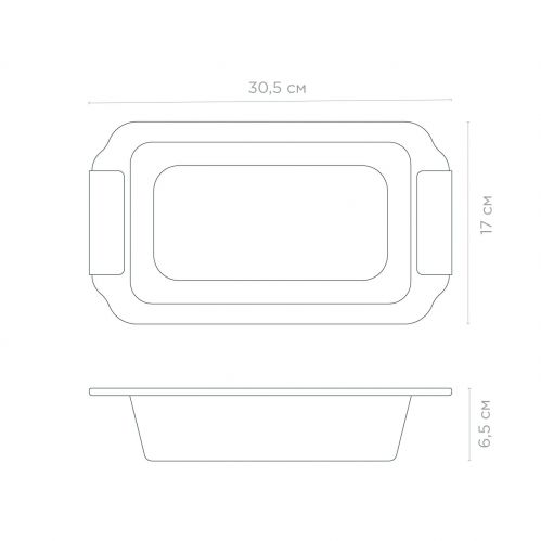 Форма для випікання прямокутна VINZER Dolci Line 10,5x21 см. (50784) - фото 2