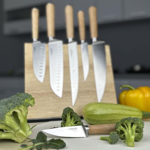Нож для овощей VINZER Natura line 8 см (50610) - фото 12