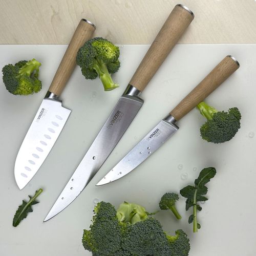 Нож Сантоку VINZER Natura line 12 см (50612) - фото 8