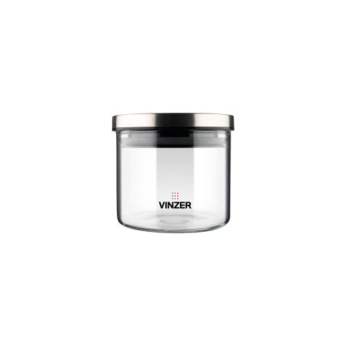 Емкость для хранения продуктов стеклянная VINZER 0,4 л. 9.5 x 9.5 x 10.2 см. (50732) - фото 1