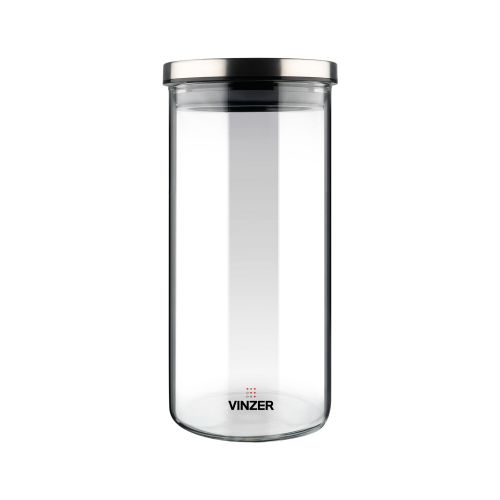 Емкость для хранения продуктов стеклянная VINZER 1,1 л. 9.5 x 9.5 x 21.7 см. (50739) - фото 1