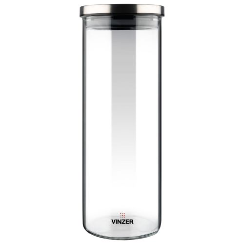 Емкость для хранения продуктов стеклянная VINZER 1,5 л. 9.5 x 9.5 x 27.2 см. (50742) - фото 1