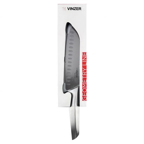 Нож Santoku VINZER Geometry line, 17,8 см. (89294) - фото 4