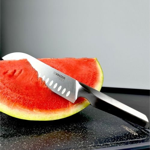 Нож Santoku VINZER Geometry line, 17,8 см. (89294) - фото 7