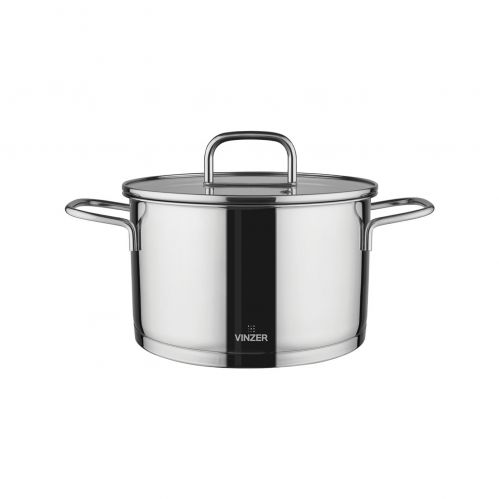 Кастрюля с крышкой VINZER Glossy 18 см 2.7 л (50043) - фото 1