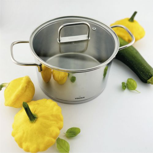 Кастрюля с крышкой VINZER Glossy 18 см 2.7 л (50043) - фото 8