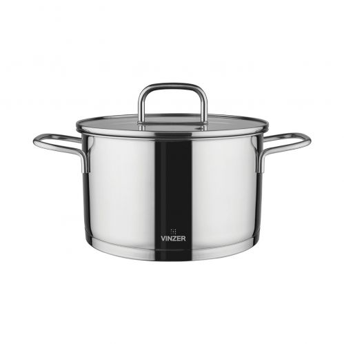 Кастрюля с крышкой VINZER Glossy 20 см 3.6 л (50044) - фото 1