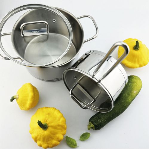 Кастрюля с крышкой VINZER Glossy 20 см 3.6 л (50044) - фото 11