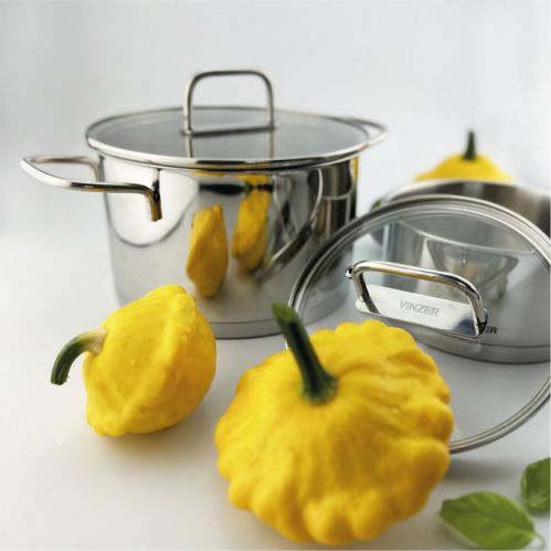 Кастрюля с крышкой VINZER Glossy 20 см 3.6 л (50044) - фото 13