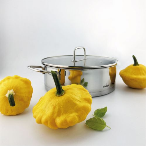 Сковорода для тушения с крышкой VINZER Glossy 24 см 3.2 л (50046) - фото 11