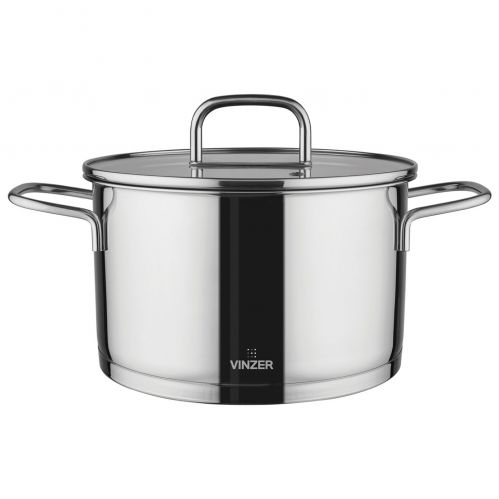 Каструля з кришкою VINZER Glossy 24 см 5.6 л (50045) - фото 1
