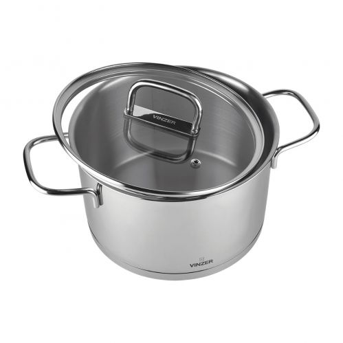 Каструля з кришкою VINZER Glossy 24 см 5.6 л (50045) - фото 2